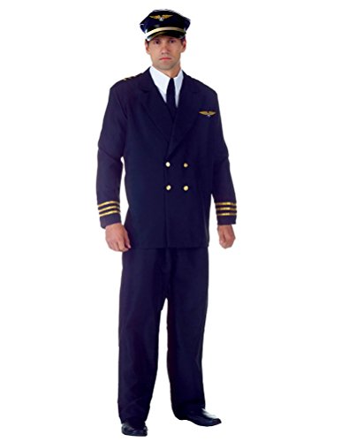 underwraps mens airline captain, navy/gold, one size 美国直邮